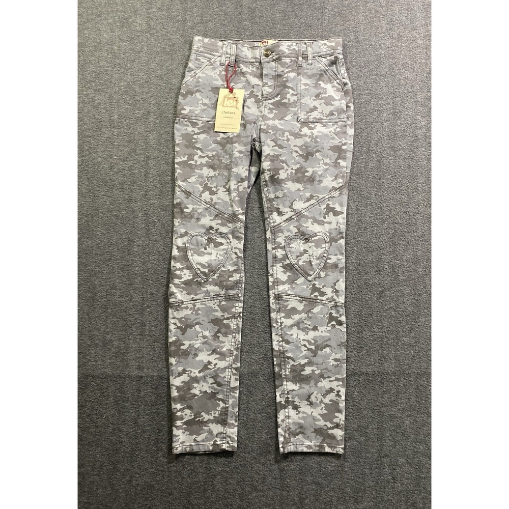 LEI Chelsea Low rise Camo Print Jeans Junior Regular Straight Size 16R NWT